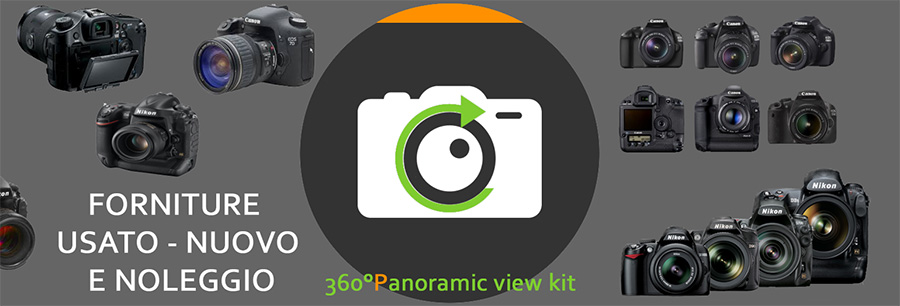 attrezzatura nuova, usata e noleggo per fotografi certificati google e corsi dii fotografia a 360°